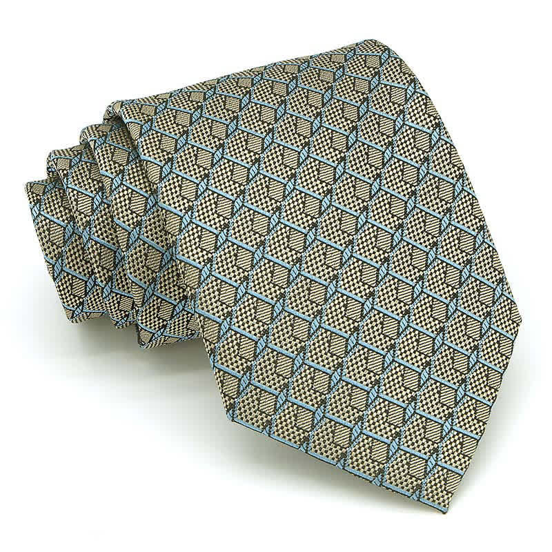 3 Stück Herren Krawatten Set mit kariertem Muster