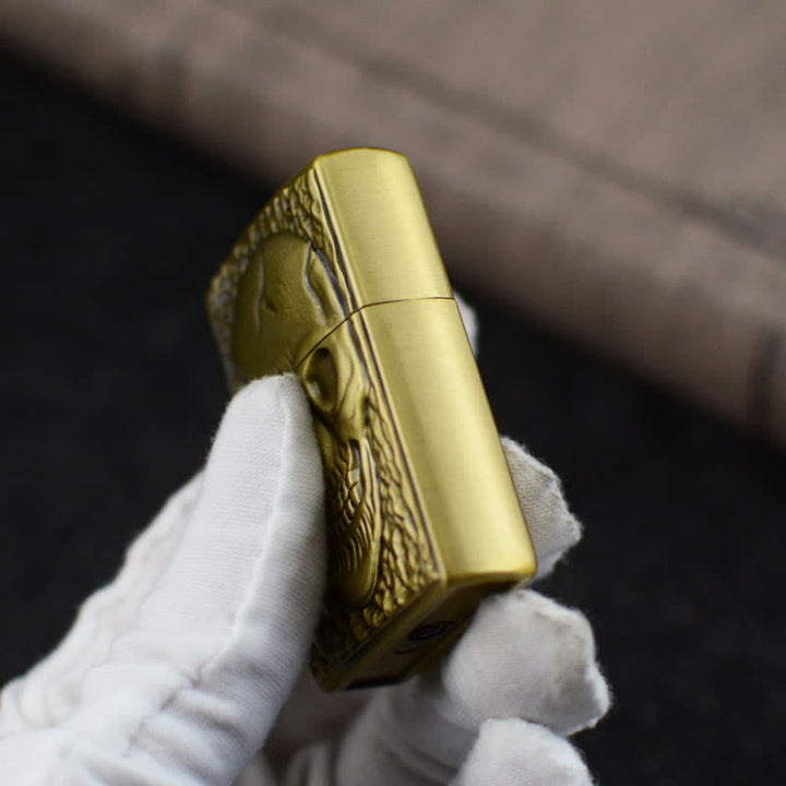 Großes Schädelkopf-Design nachfüllbares Butanfeuerzeug