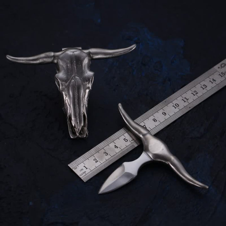Longhorn Bull Head Multifunktions-EDC-Werkzeuganhänger-Gürtelschnalle