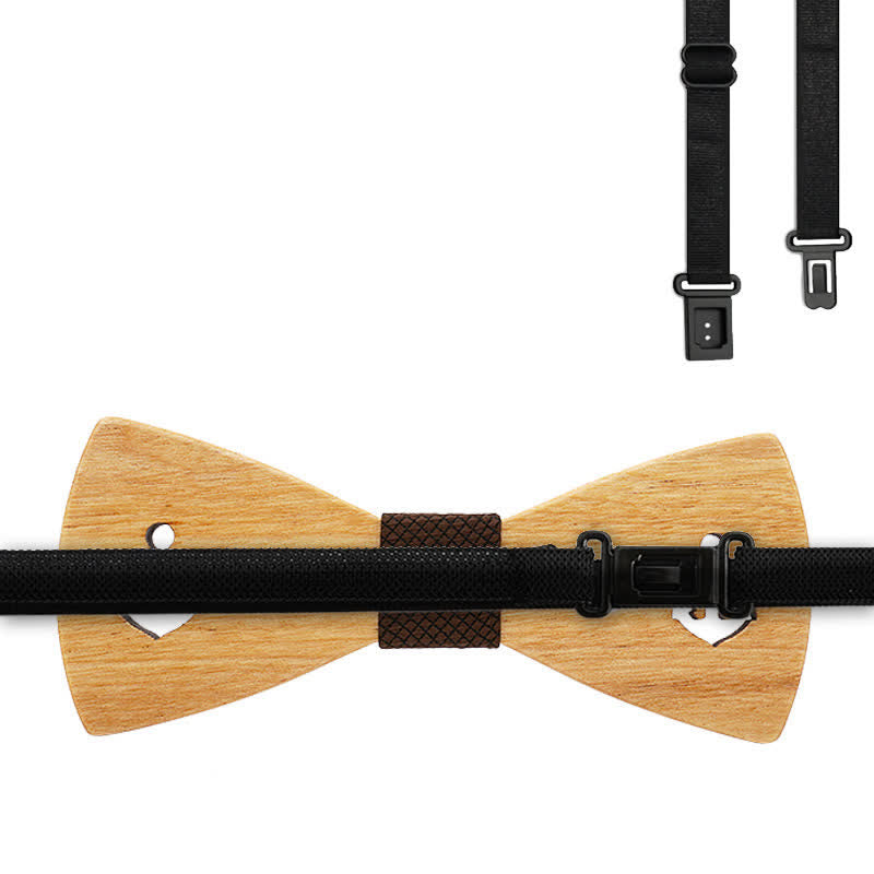 3-teiliges Herren-Fliege-Set aus Holz mit hohlem Bootsanker