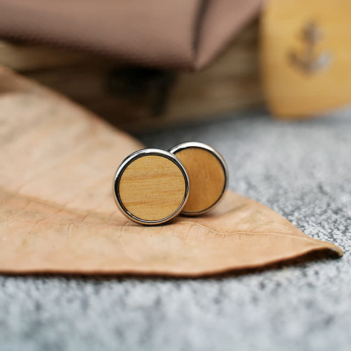 3-teiliges Herren-Fliege-Set aus Holz mit hohlem Bootsanker