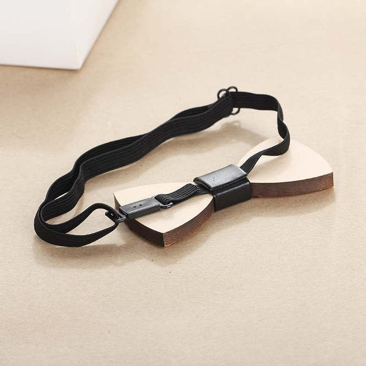Herren Hochzeitsparty-Accessoires Geschnitzte Holzfliege