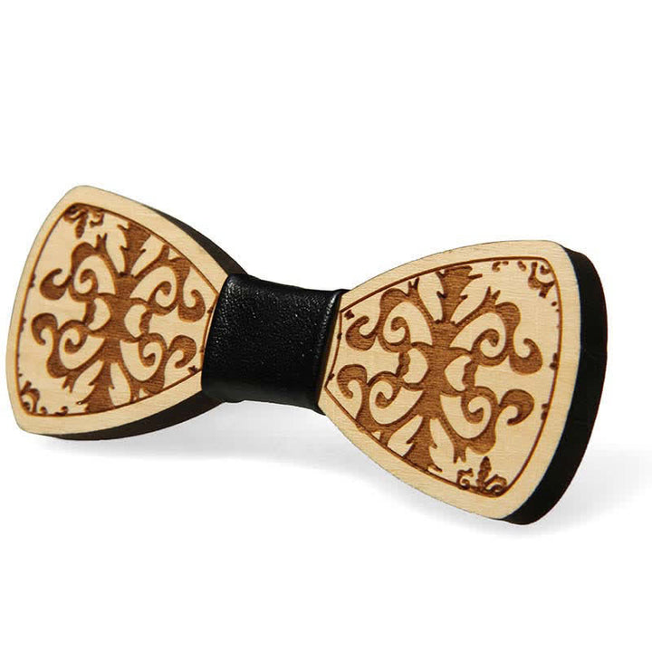 Herren Hochzeitsparty-Accessoires Geschnitzte Holzfliege