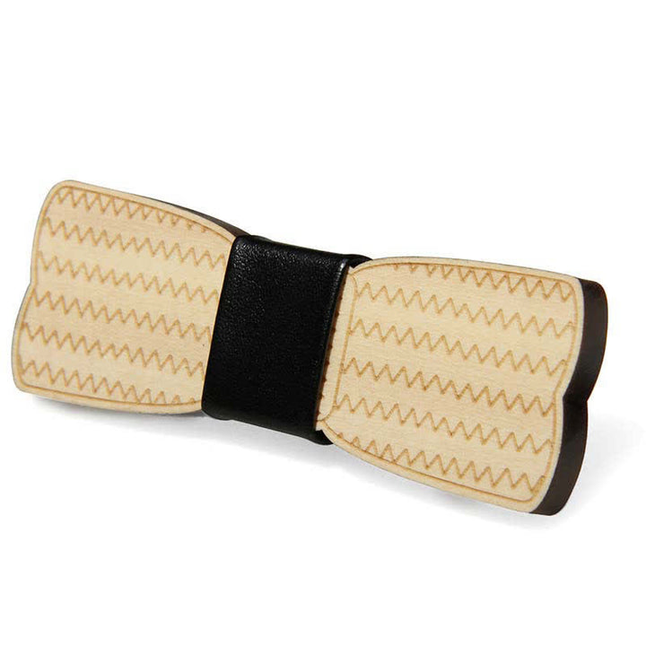 Herren Hochzeitsparty-Accessoires Geschnitzte Holzfliege