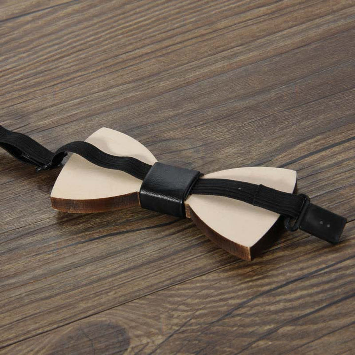 Herren Hochzeitsparty-Accessoires Geschnitzte Holzfliege
