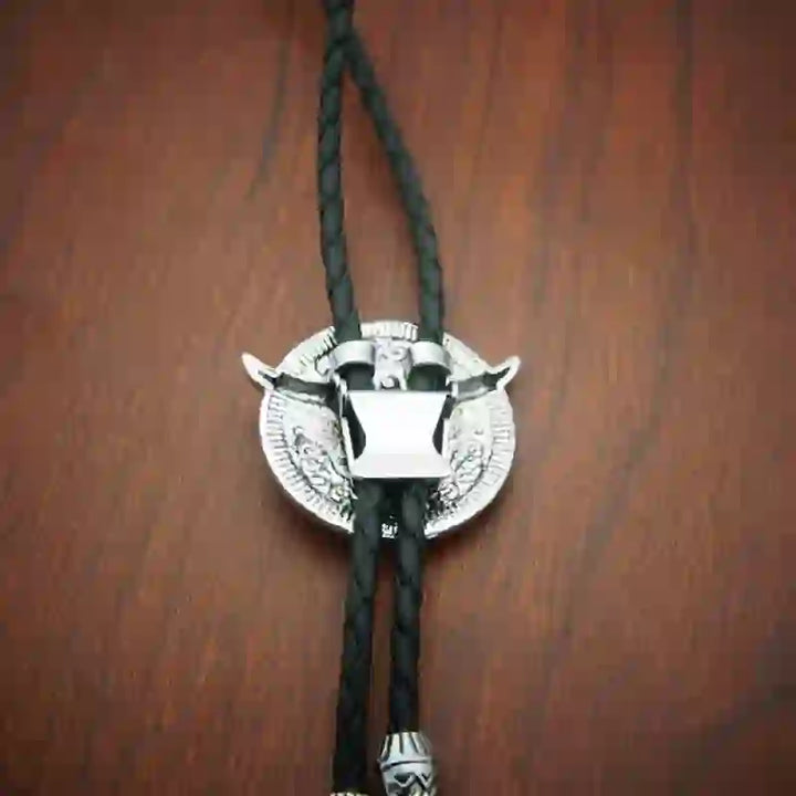 Totenkopf DIY Verstecktes Messer Gürtelschnalle Longhorn Anhänger Kuh Bolo Tie Bundle Set