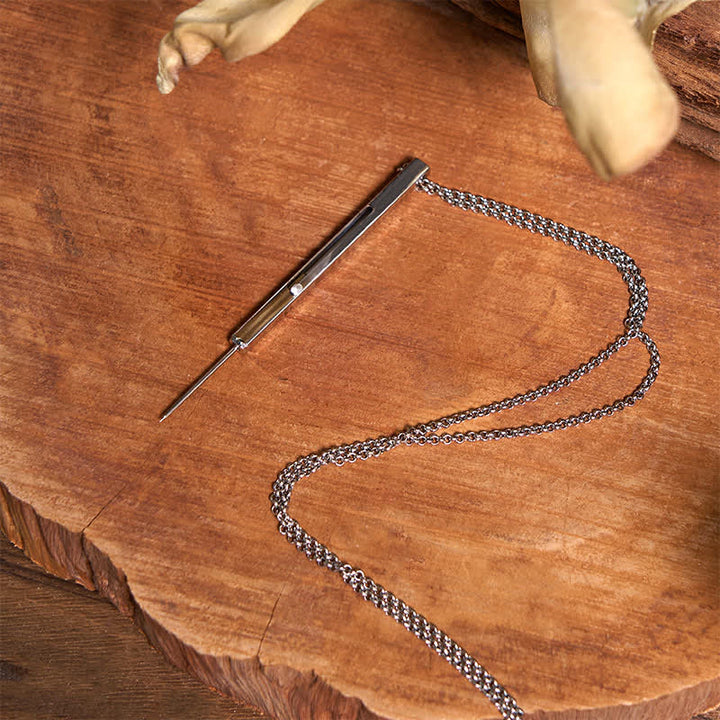 DIY verstecktes Messer Schlange Schnalle Longhorn Bull Anhänger Nadel Halskette Bundle Set