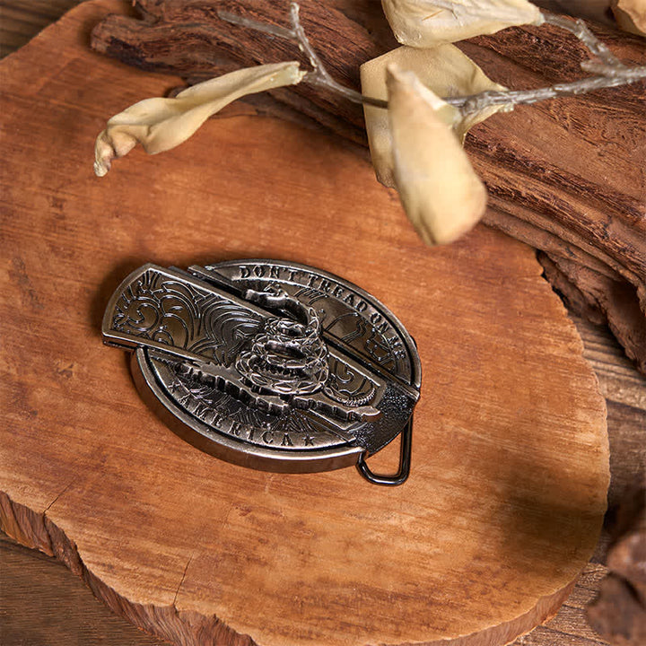 DIY verstecktes Messer Schlange Schnalle Longhorn Bull Anhänger Nadel Halskette Bundle Set