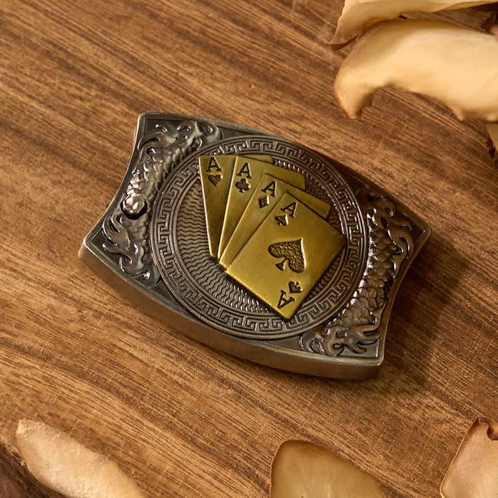 Lucky Poker DIY Verstecktes Messer Gürtelschnalle Feuerzeugschnalle Feuerzeug Bundle Set