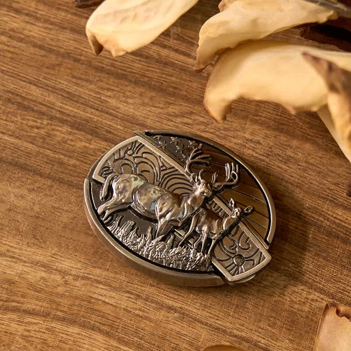 Hirsch DIY verstecktes Messer Gürtelschnalle Bolo Tie Ghost Ziegenring Bundle Set