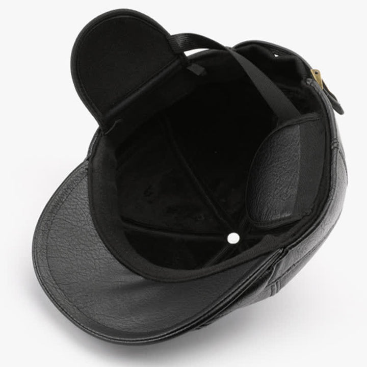 Freizeit-Stil Winter-Ohrenschützer Leder Baskenmütze