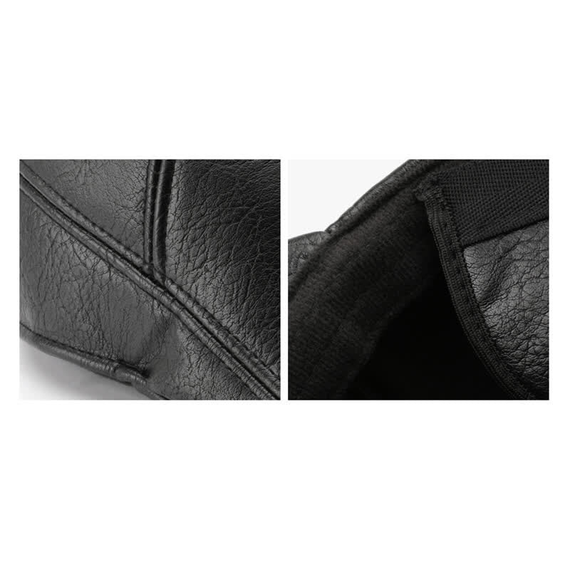 Freizeit-Stil Winter-Ohrenschützer Leder Baskenmütze