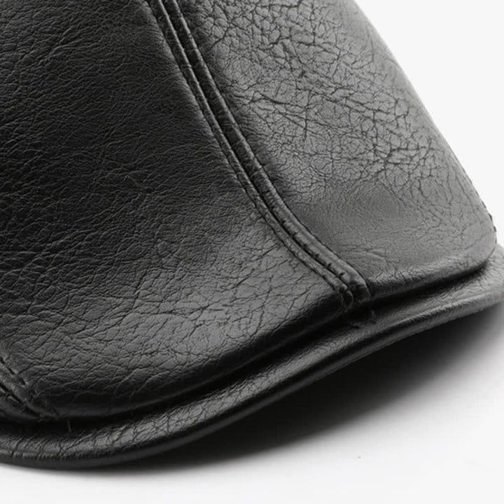 Freizeit-Stil Winter-Ohrenschützer Leder Baskenmütze