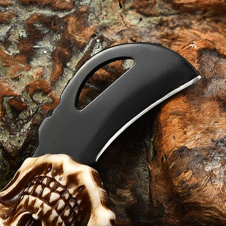 Kreative Totenkopf Mini Klappmesser Halskette Schlüsselanhänger mit Kette