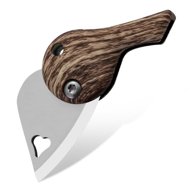 Herzförmiger Schlüsselanhänger mit hohler Klinge für Taschenklappmesser