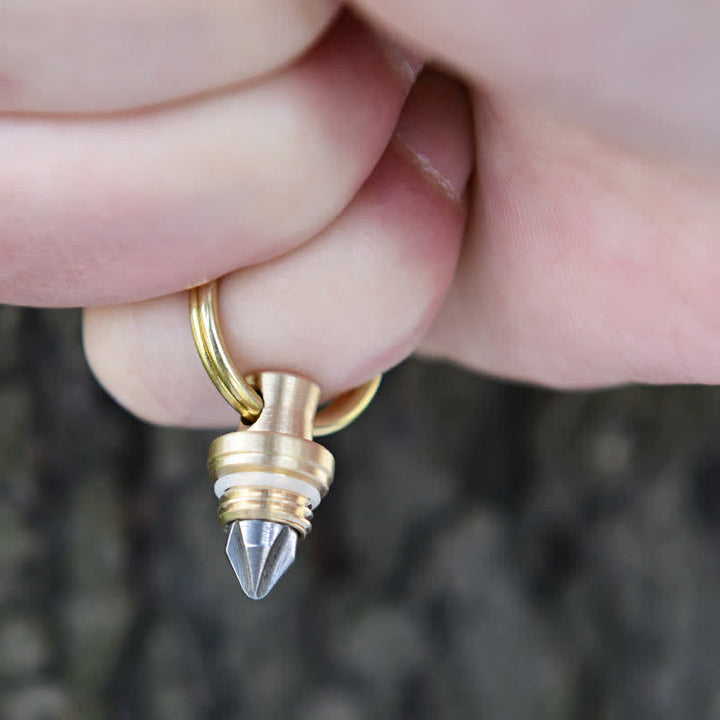 Multifunktionaler Flaschenöffner, verstecktes Messer, abnehmbarer Bullet-Schlüsselanhänger