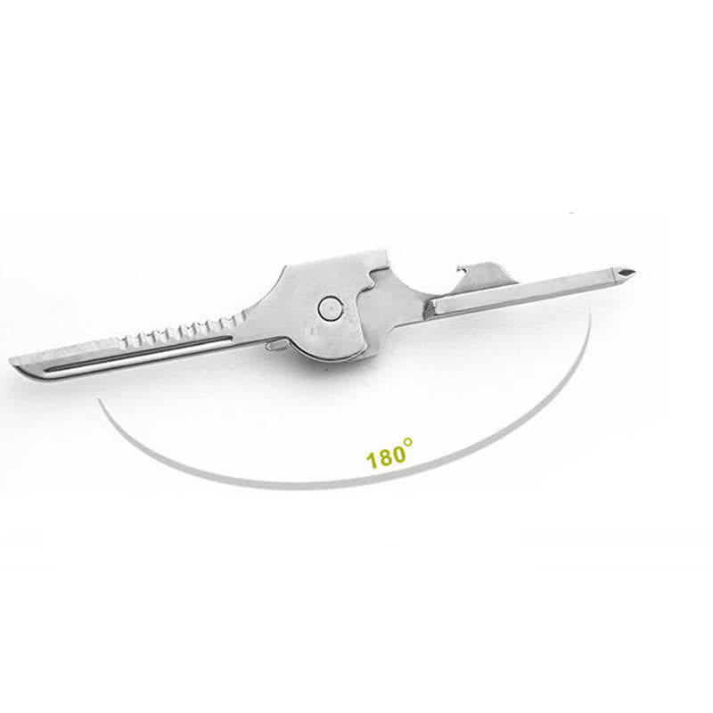 Multifunktionaler 6-in-1-Schlüsselanhänger mit zuverlässiger Schraubendreherzange