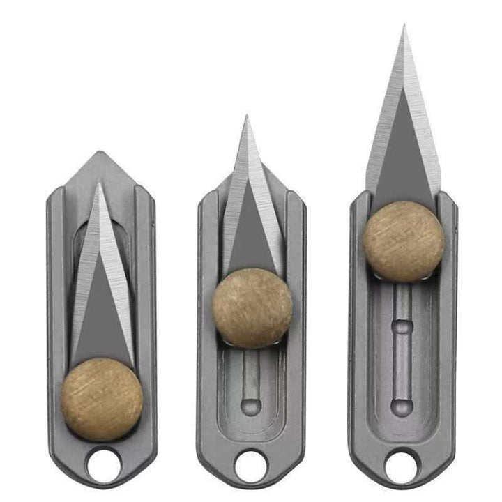 EDC-Werkzeug Messing Mini Push Blade Schlüsselanhänger