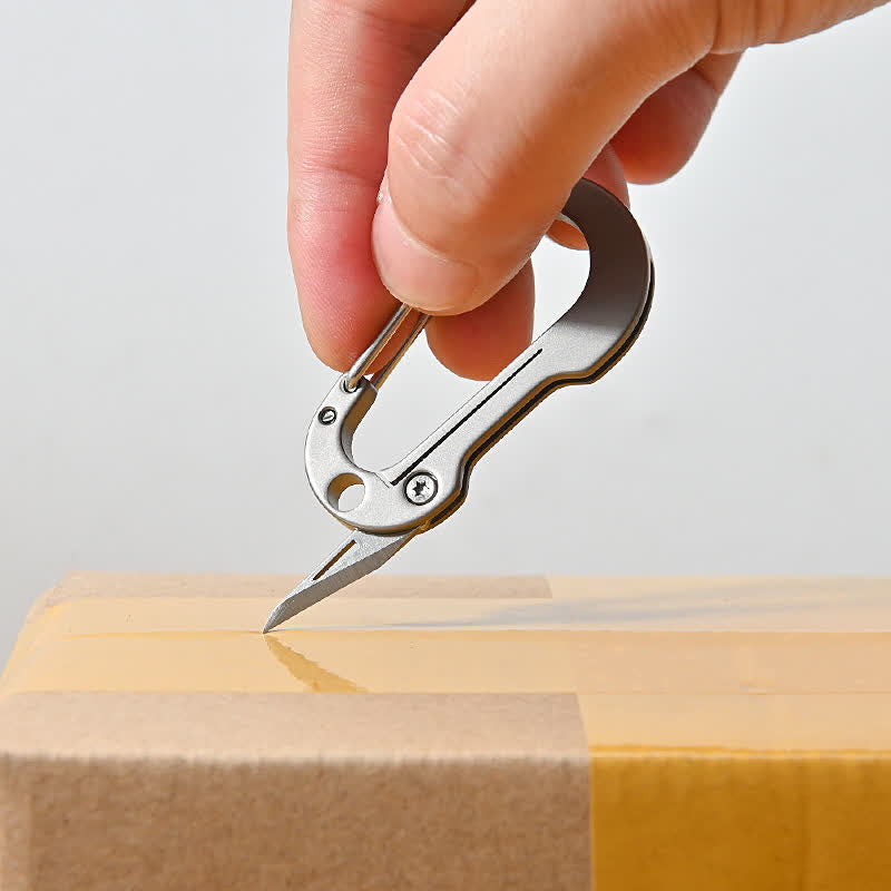 Klappmesser Taschenschneider Karabiner Schlüsselanhänger