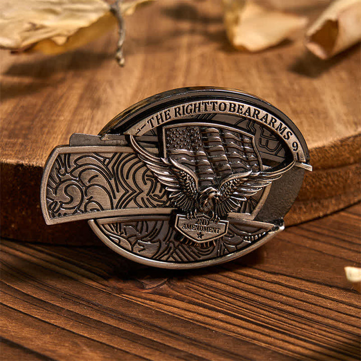 Adlerflagge DIY verstecktes Messer Gürtelschnalle Longhorn Anhänger Adler Bolo Tie Bundle Set