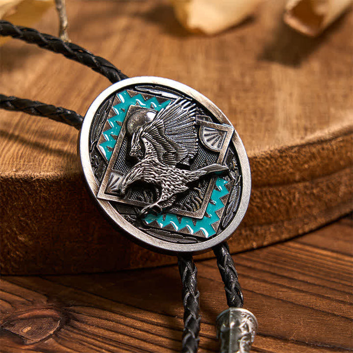 Adlerflagge DIY verstecktes Messer Gürtelschnalle Longhorn Anhänger Adler Bolo Tie Bundle Set