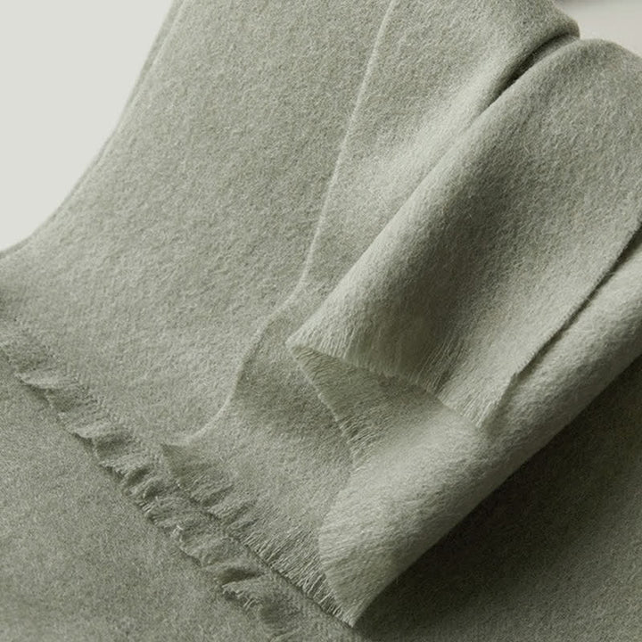 Warmer Unisex-Schal, einfacher, einfarbiger Schal aus reiner Wolle