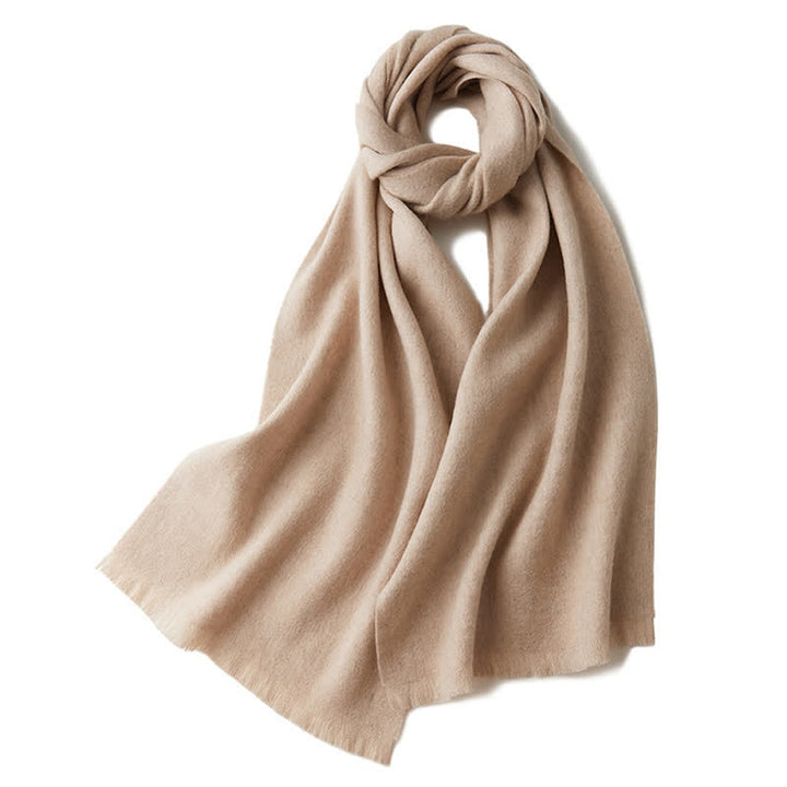 Warmer Unisex-Schal, einfacher, einfarbiger Schal aus reiner Wolle