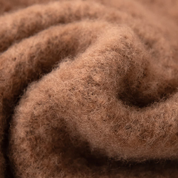 Verdickter Unisex Kaschmirschal mit einfarbigen Fransen