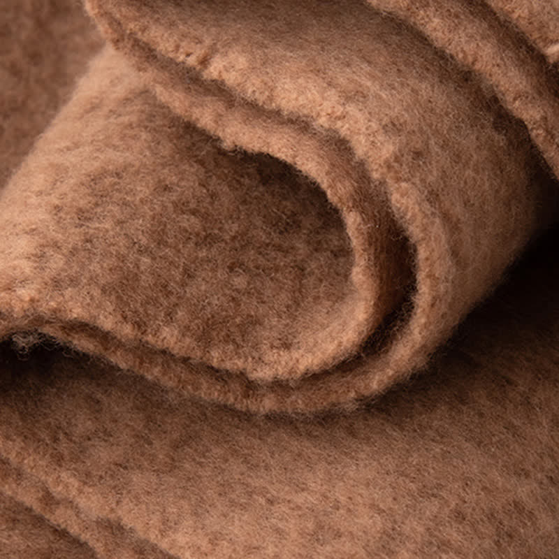 Verdickter Unisex Kaschmirschal mit einfarbigen Fransen