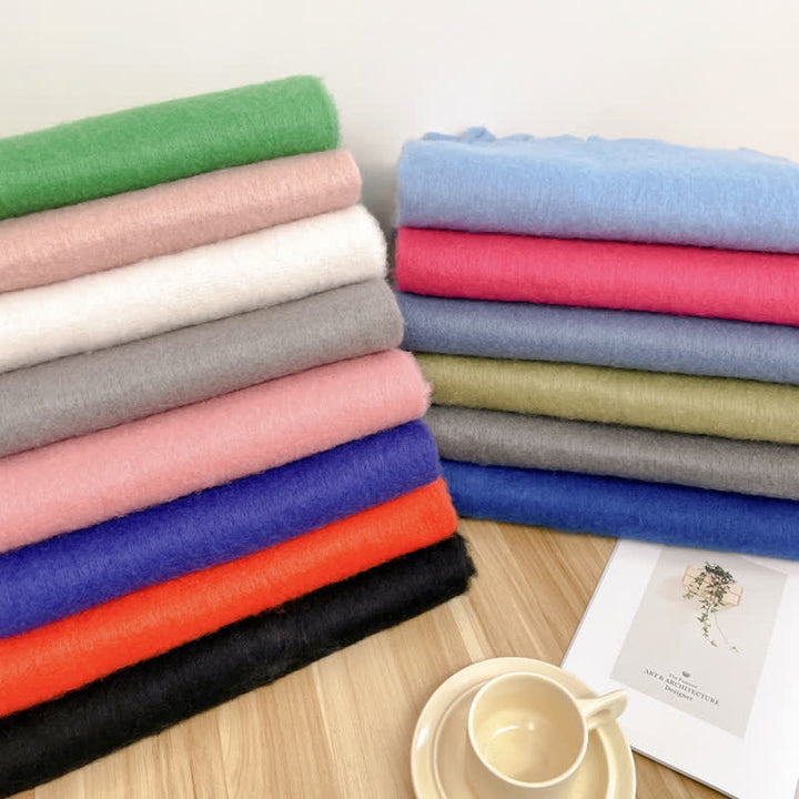 Dicker, einfarbiger, übergroßer, wärmer, grober Unisex-Schal