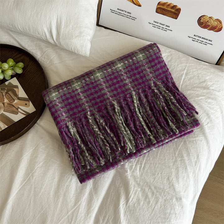 Großzügiger karierter Unisex-Winterschal