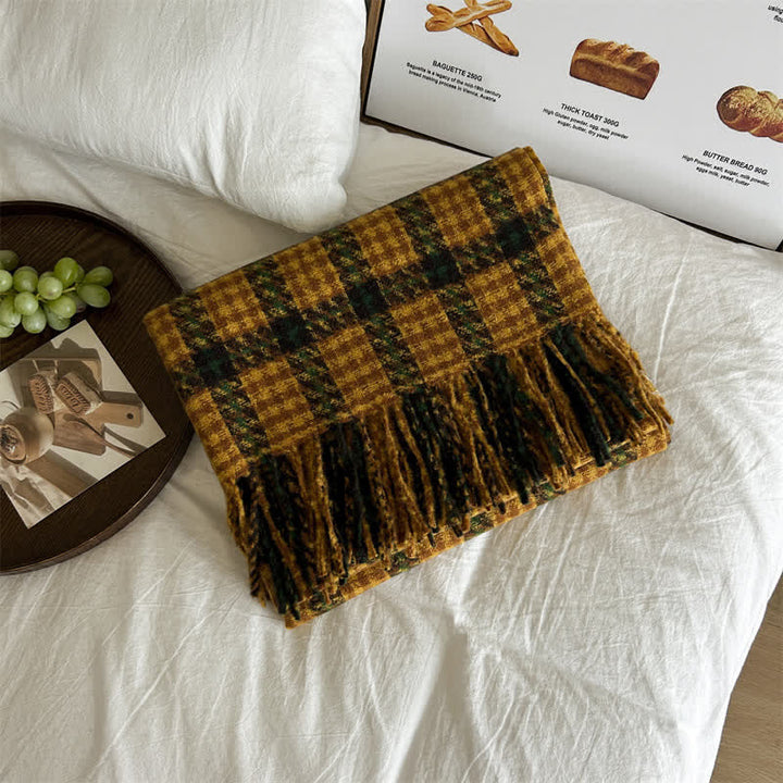 Großzügiger karierter Unisex-Winterschal