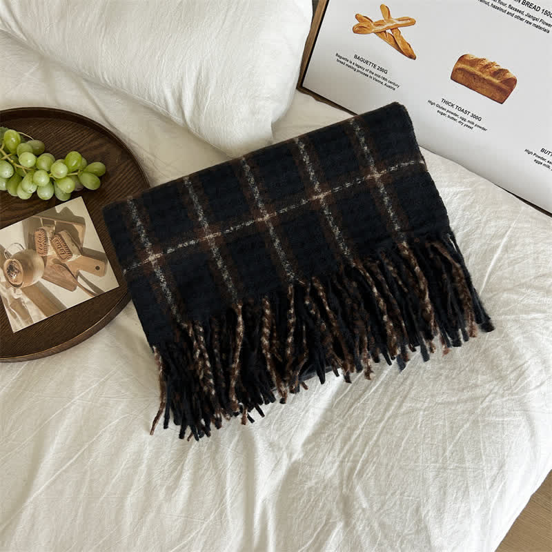 Großzügiger karierter Unisex-Winterschal