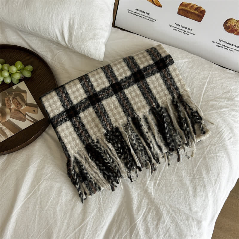 Großzügiger karierter Unisex-Winterschal