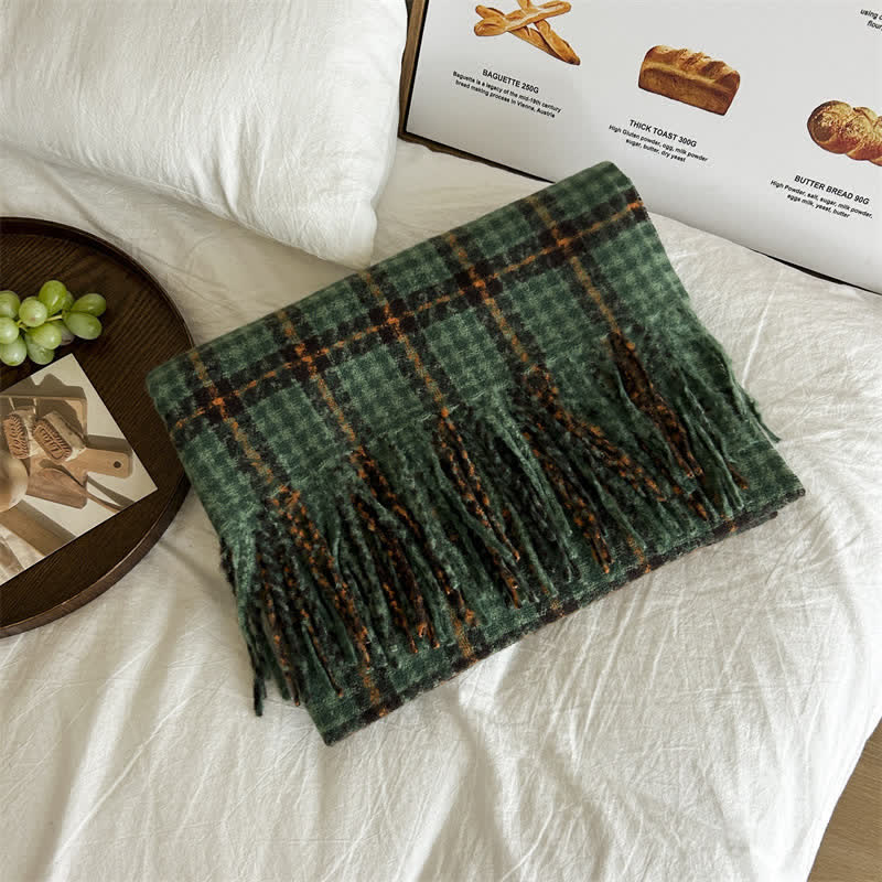 Großzügiger karierter Unisex-Winterschal