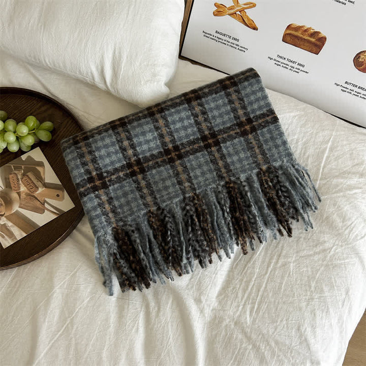 Großzügiger karierter Unisex-Winterschal