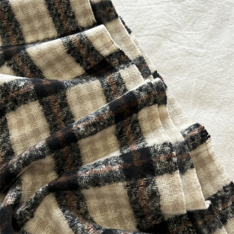 Großzügiger karierter Unisex-Winterschal