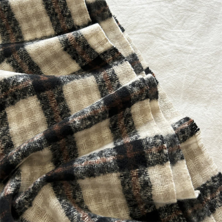 Großzügiger karierter Unisex-Winterschal