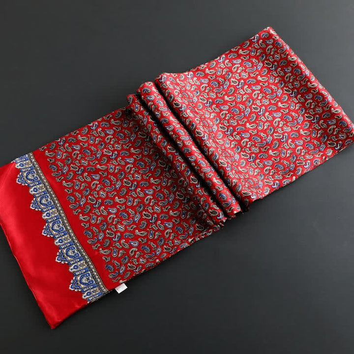 Langer Luxus-Schal aus Kreppsatin für Herren aus reiner Seide