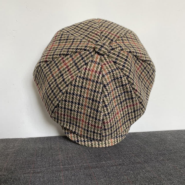 Beige schottische kariertes Tweed-Brett für Ballonmützen