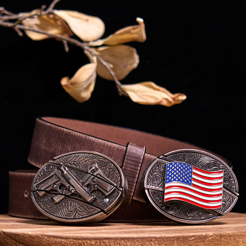 Doppelpistolen & USA-Flagge DIY verstecktes Messerschnallen-Bundle-Set