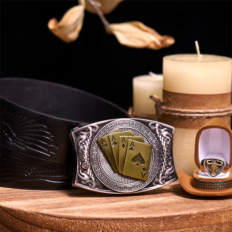 Funktionelle DIY Gürtelschnalle mit verstecktem Messer, Retro-Bullenring-Set