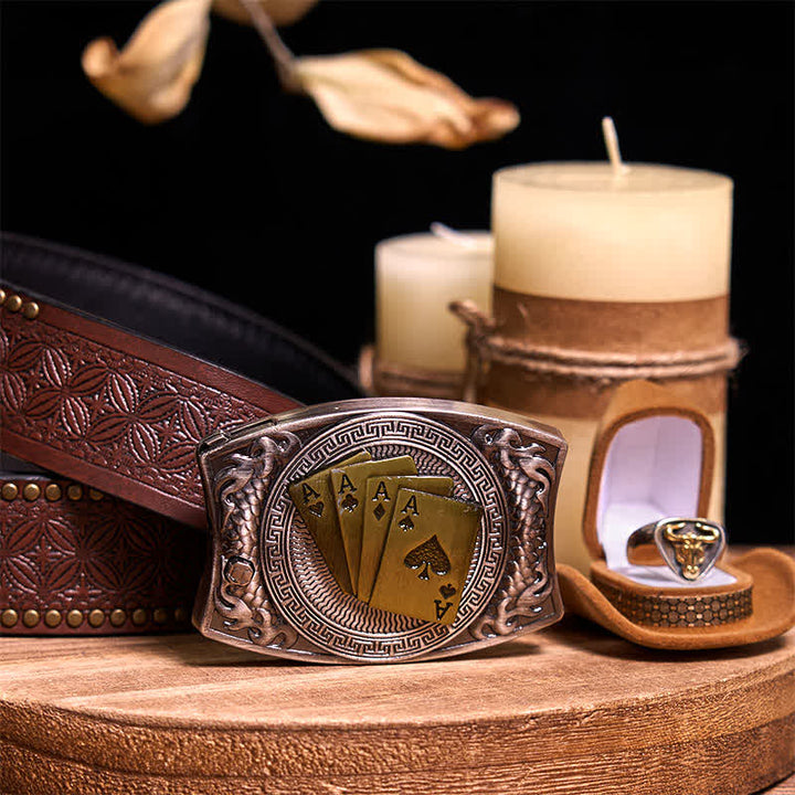 Funktionelle DIY Gürtelschnalle mit verstecktem Messer, Retro-Bullenring-Set