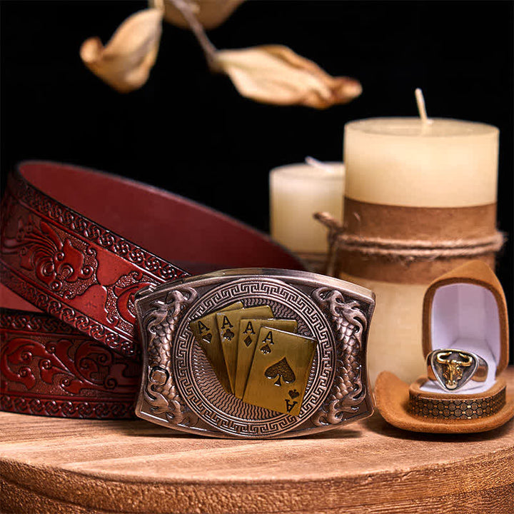 Funktionelle DIY Gürtelschnalle mit verstecktem Messer, Retro-Bullenring-Set