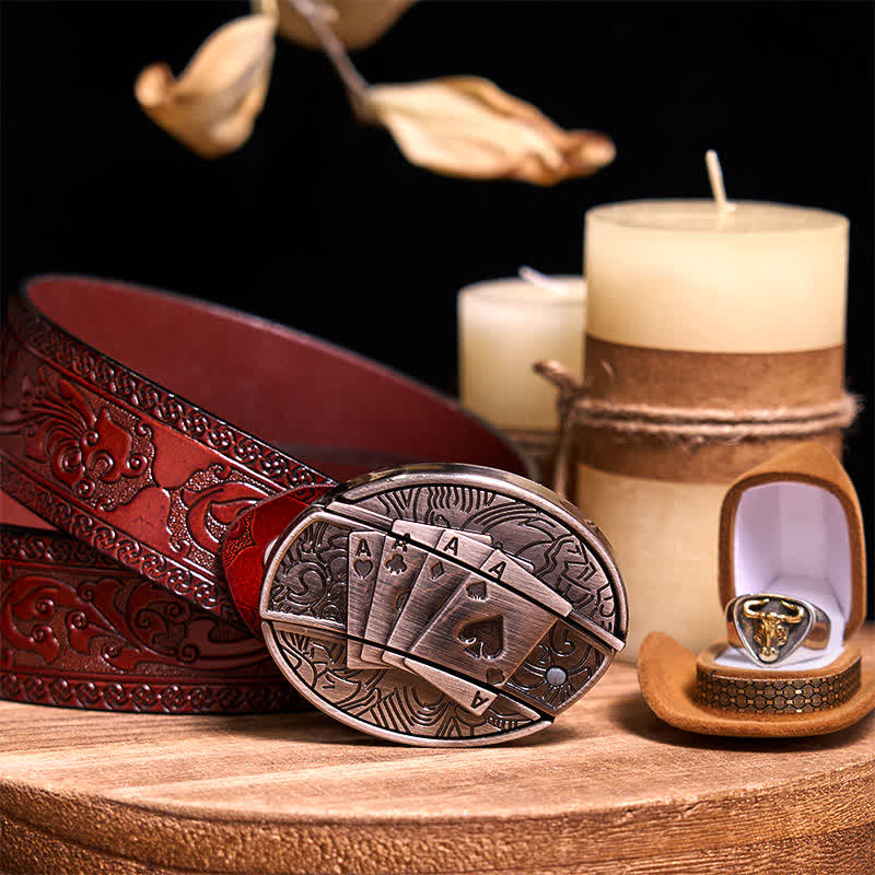 Funktionelle DIY Gürtelschnalle mit verstecktem Messer, Retro-Bullenring-Set