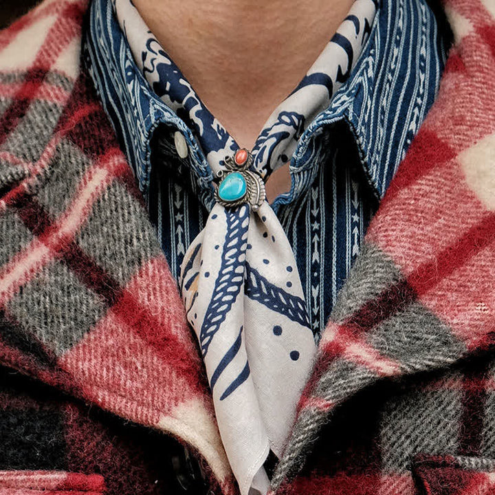 Quadratischer Schal mit Retro-Motorrad-Muster im Western-Segel-Muster