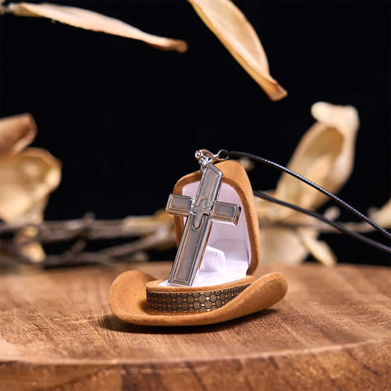 Kreative DIY Hirsch versteckt Messer Gürtelschnalle Kreuz Halskette Rose Ring Bundle Set