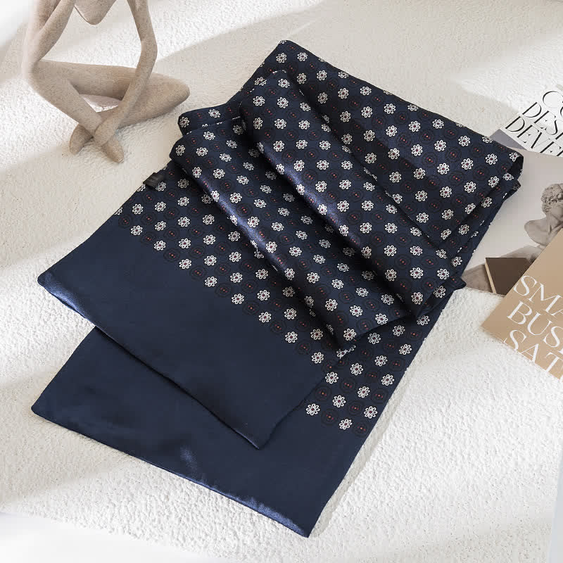 Dünner, langer Herrenschal aus reiner Seide mit Paisleymuster im Vintage-Stil