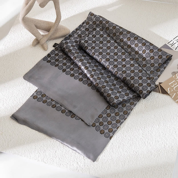 Dünner, langer Herrenschal aus reiner Seide mit Paisleymuster im Vintage-Stil