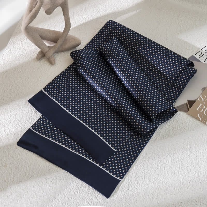 Dünner, langer Herrenschal aus reiner Seide mit Paisleymuster im Vintage-Stil